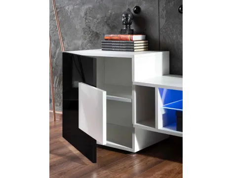 TV-Schrank Merano, Schwarz/Weiß - 6